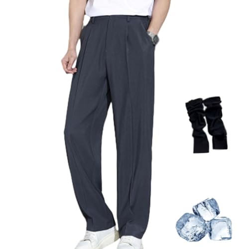 Super Stretch Ice Silk Comfort Everyday Pants,Mens Pants Casual Quick Drying Lightweight Trousers All-Day Comfort2