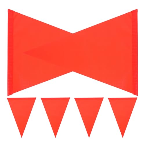 Lurrose - Lurrose Lot de 6 drapeaux de sécurité pour vélo 21x30x30 cm en PVC réfléchissant orange vif, accessoires cyclisme haute visibilité adaptés pour tiges 6 mm, signalisation avertissement cycliste urbain