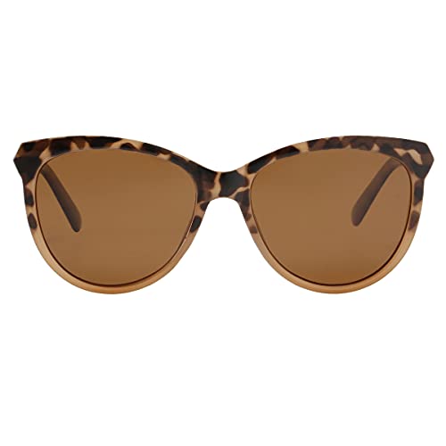 Piranha Adelide Women's Polarized Sunglasses with Painted Tortoise Cat Eye Frame2