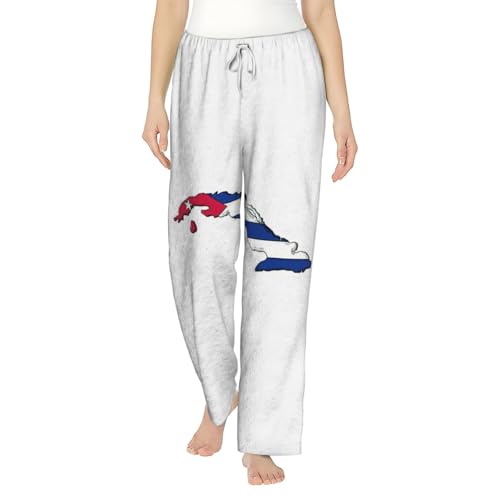 Pantalon de pyjama flanelle anti-boulochage pour femme avec taille élastique souple