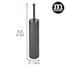 MetroDecor mDesign Slim Toilet Bowl Brush and Holder for Bathroom Storage - Slate Gray