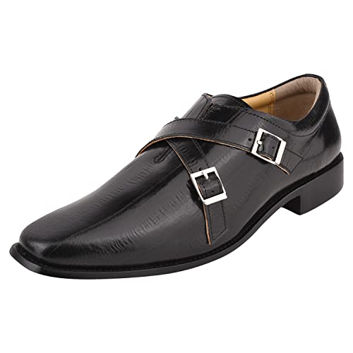 Image of LIBERTYZENO Mens Hornback Print Genuine Leather Lace Up Oxford Dress Shoes