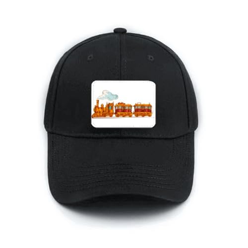 Casquette de baseball réglable noire motif train classique Britain Country