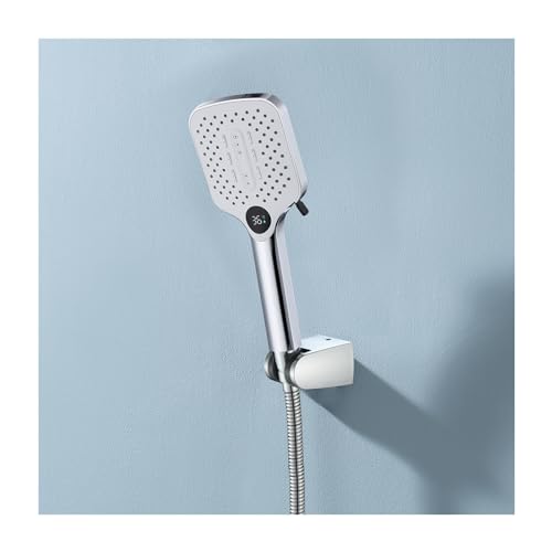 Set de douche YangMY en ABS chromé avec affichage digital de température et flexible robuste