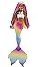 Barbie Dreamtopia Muñeca sirena afroamericana arcoiris mágico, cambia de color en el agua, regalo para niñas y niños +3 años (Mattel GTF90)