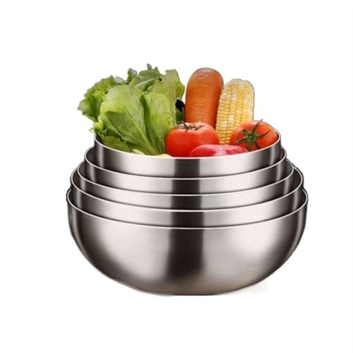 Lejdi Juego de 5 piezas: ollas y sartenes, boles for mezclar, ensaladeras, boles apilables de acero inoxidable, fruteros, bandejas for servir.