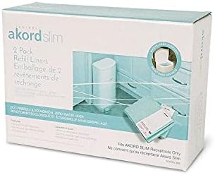 Janibell Brand Akord Diaper Disposal Liners for 280 Slim Model Scented 2-Pack Refills the Continuous Liner System Eliminates Waste