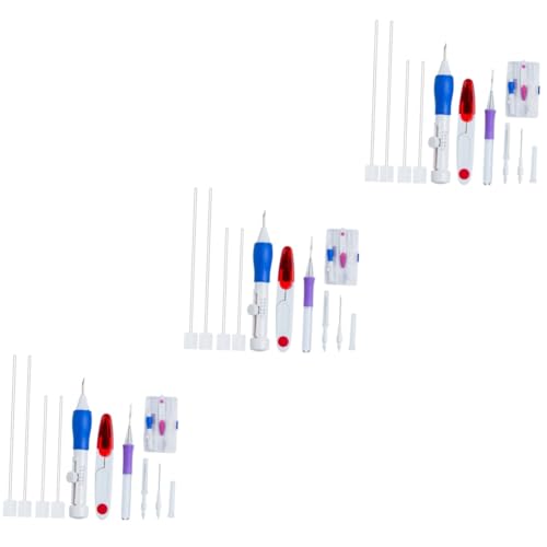 HOMSFOU Punch Needle Embroidery Pen Kit Versatile Hand Craft Tool for Creating Unique Textile Art for Knitting Sewing and Personal