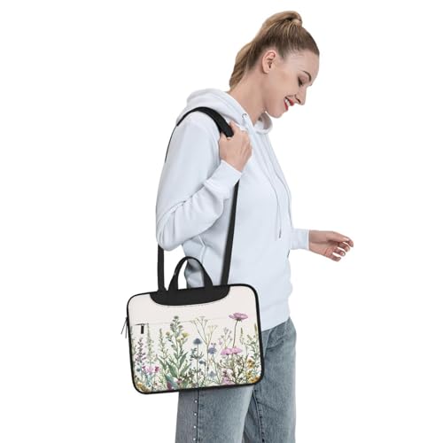 Funda para portátil Wildflower Florals Leaves 14 pulg miniatura 7
