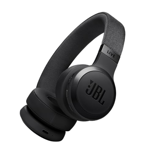 JBL Live 670NC – Wireless On-Ear Headphones with Adaptive Noise Cancelling with Smart Ambient, Up to 65H Battery Life with Speed Charge, Lightweight, Comfortable and Foldable Design (Black)