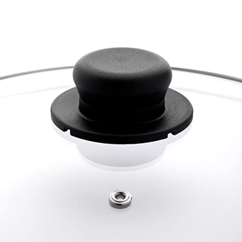 Zanetti - Glass Lid with Knob for pots and pans Diameter 28 cm, Silver - Image 4