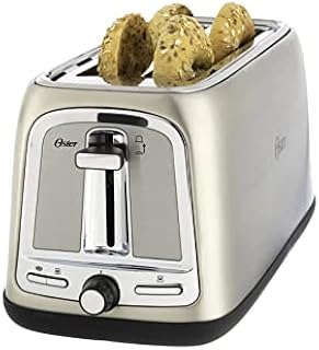 Oster TSSTTRJB31-033 4-Slice Long-Slot Toaster, Stainless Steel, 1 Units