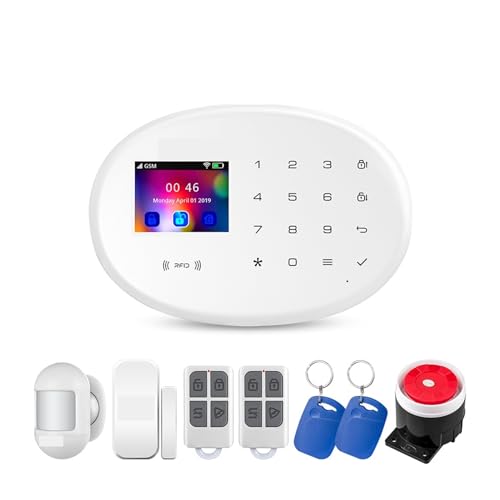 Sistema de Alarma para Casa, Kit De De Alarma De Casa Inteligente, 4G, GSM, De Seguridad De Alarma Inalámbrico, Control De Cámara IP, Marcación Automática, 8 Idiomas,para el hogar(1)