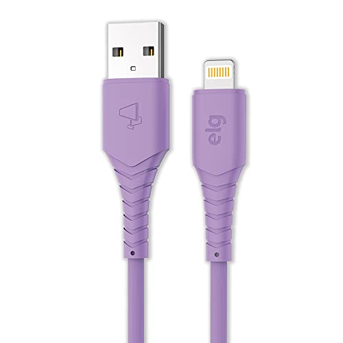 ELG, L812X, Cabo Lightning de Alta Performance Série Colors, Corrente 2.4A, Potência 12W, 1,2m de Comprimento, Compatível Com Aparelhos Apple, Roxo