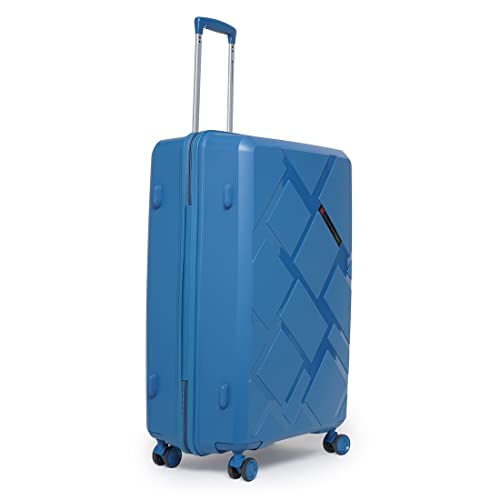 Image of SWISS MILITARY Star Luggage Bag, Textured Hard-Sided Trolley Bag, Cabin Luggage, Overnighter Trolley Bags|Durable ABS Body, Ergonomic 360 Rotatable Wheels, TSA Lock, 28 inches, Navy Blue, 1