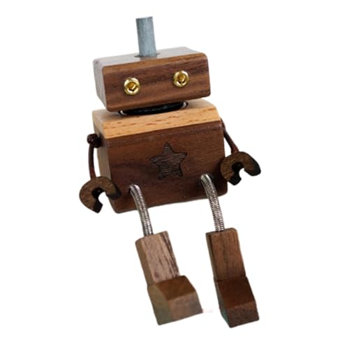 Folpus ロボットカー エッセンシャルオイルディフューザー、芳香剤ディフューザー 車内アクセサリー ポータブル装飾 かわいい木製ギフト, ブラックウォールナット