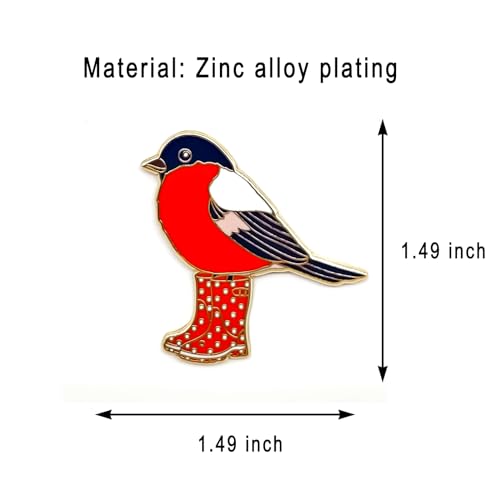 Image of Adorable Booted Bird Pin - Animal World Series | Premium Enamel Pin - Statement Lapel Pin - Plated Badge for Clothing, Bags, Hats, Jackets, and Lanyards