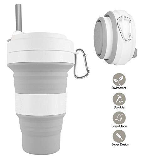 SCMAuto Silicone Collapsible Cup Convenient Travel Coffee Mug Lightweight Food Grade Silicone