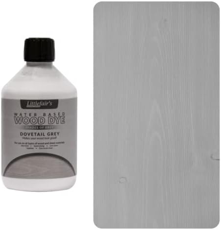 Littlefair's Water Based Wood Dye - Pastel Range (Tester Pot 15ml, Dovetail Grey)