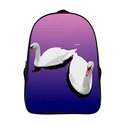 Sac d'école soulageant le dos des ados - Sac à dos léger cygne 3D