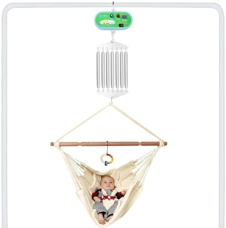 Elektrischer Federwiege Motor Controller, 20 kg Tragkraft & 12W - Wiegensteuerung mit 7 Federn, 10 Stufen Geschwindigkeit & Timer - Leiser Auto-Schaukelfeder für Babyschaukel und Hängewiege