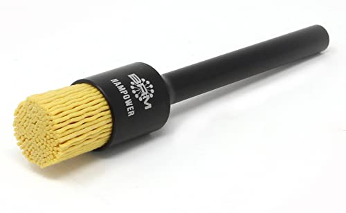 Image of BRM AEB3434120 NAMPOWER End Brush, 0.750 inch Diameter, 5 inch OAL, 120 Grit, Ceramic Abrasive Filament