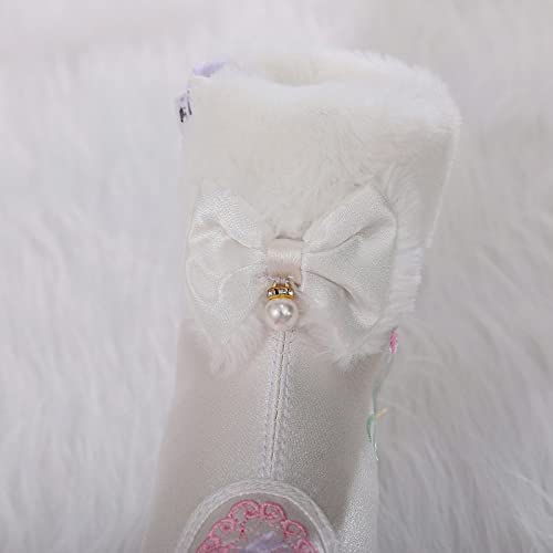 Girls Leopard Shoes Boots Embroidered Boots National Boots Princess Cotton Boots3