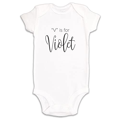 Kate & Meri V is for Violet Onesie/Bodysuit Baby Romper (0-3M)