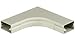 Hubbell Wiring Systems HBL2011BRIV Steel Single Channel Metal Raceway Bend Radius Flat Elbow, 4-19/64" Width, Ivory
