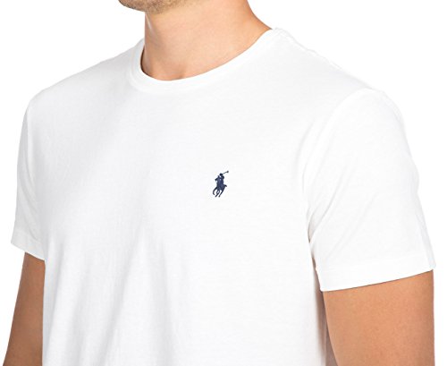 Polo Ralph Lauren Mens Crew Neck T-shirt (Medium, White)