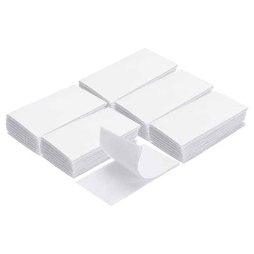 Image of HARFINGTON 40set Hook and Loop Strips with Adhesive 2 inchx4 inch Double Sided Hook and Loop Tape Nylon Self Sticky Fastener for Home Office Car, White