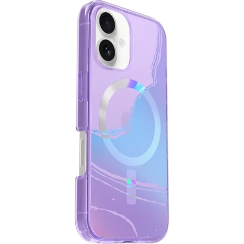Image of OtterBox iPhone 16 Symmetry Series Clear Case - Galactic Dreaming Purple - Ultra-Thin, Sleek iPhone Case, Glossy & Shiny iPhone Case