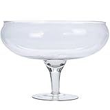 mesa de centro cristal templado curvo  Centro mesa copa vidrio 27x19 cm