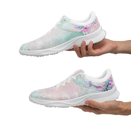 Spikeless Golf Shoes for Men & Women - Hawaiian Ocean Print, Waterproof, Lightweight, Breathable & Comfortable for Golf & Casual Wear3