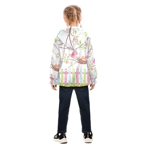 OTVEE Spring Cute Bird and Nest Kids Hoodie Jacket Fall Spring Full Zip Warm Outwear Coat4