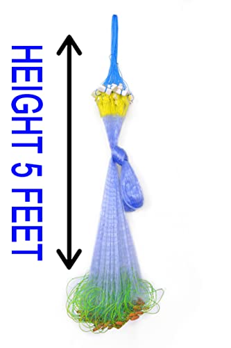 Image of PURKAIT Fishnet 1FINGER 30mmGILLNET MUD Sinker,HEIGHT5F,UPLENGHT50F,DOWNLENGHT100F Fishing Net (Blue)