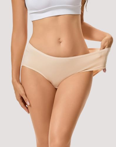 Image of INNERSY Womens Underwear Cotton Hipster Panties Regular & Plus Size 6-Pack