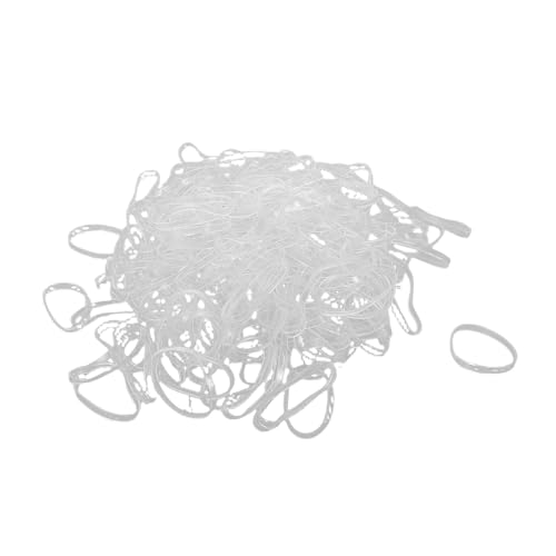 Élastiques à cheveux pour coiffures quotidiennes, 5000 élastiques larges et transparents