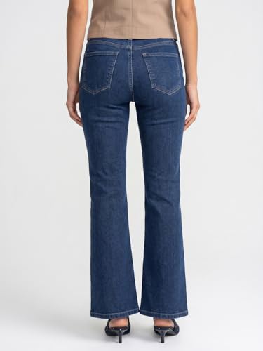 Image of Urbano Fashion Women's Mid Rise Bootcut Washed Jeans Stretchable