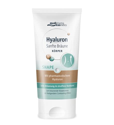 Hyaluron Sanfte Bräune SHAPE 150 ml, 2 IN 1 Körperpflege für straffere Konturen & schöne Bräune mit nur einem Produkt, auch bei Cellulite, wirkt gezielt gegen Dellen und schlaffe Haut Hyaluron Sanfte Bräune SHAPE 150 ml, 2 IN 1 Körperpflege für straffere Konturen & schöne Bräune mit nur einem Produkt, auch bei Cellulite, wirkt gezielt gegen Dellen und schlaffe Haut