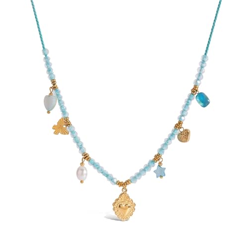 Collier en perles naturelles bleues : un bijou unique chargé de poésie marine