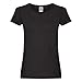 Maglietta Manica Corta Donna T-Shirt 100% Cotone Fruit of The Loom Original T