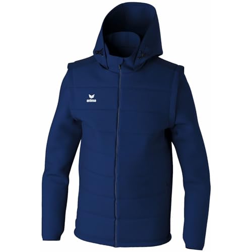 Erima Unisex Erwachsene TEAM Jacke mit abnehmbaren Ärmeln (2062405), new navy, XXL Erima Unisex Erwachsene TEAM Jacke mit abnehmbaren Ärmeln (2062405), new navy, XXL