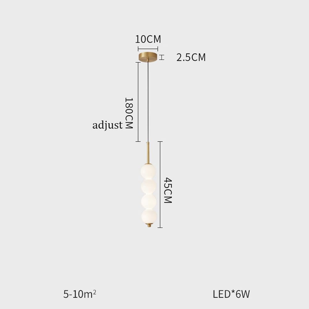 Lampa wisząca Czarna szklana kula Liniowa lampa wisząca 3 światła 5 świateł Złota długa lampa wisząca z drążkiem Kuchenna wyspa Kula Miedziany bańkowy żyrandol sufitowy do sypialni na klatce