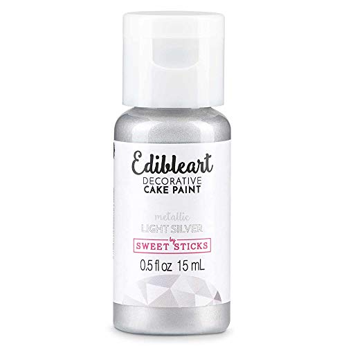 Image of Sweet Sticks Edible Art Decorative Cake Paint 0.5 Ounce (15 Milliliters), 3-Metallic-Color Set