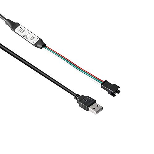 BTF-LIGHTING WS2811 WS2812B SK6812RGB(NOT RGBW) Addressable RGB LED Light Portable 3Keys Mini USB SP002E Controller 600 Pixels DC5V