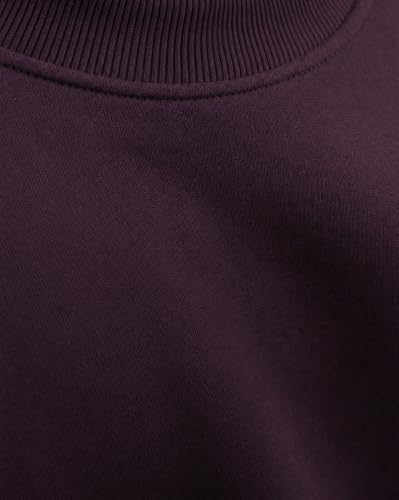 Image of Nobero Oversized Sweatshirts for Man Stylish Crew Neck | 280 GSM Rich Cotton Fleece Solid Oversized Fit Full Sleeve Sweatshirt for Men | Stylish Casual Wear Winter Sweatshirt for Men