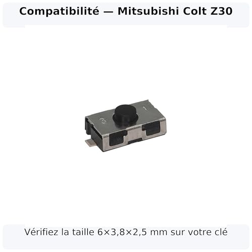 Micro-interrupteur SMD 6x3,8x2,5 mm pour réparer le bouton de clé Mitsubishi Colt Z30 - 5