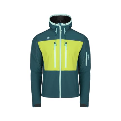 Izas Konka Chaqueta Soft Shell AWPS de Hombre Térmica, Elástica, Cortavientos y Resistente al Agua. Capucha y Bajo Ajustables. Bolsillos con Cremallera. Interior de Pelo
