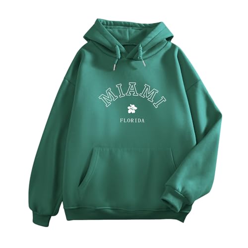 Bobeutou Men's Oversized Graphic Hoodie - Los Angeles Vintage Letter Print, Pocket Pullover
